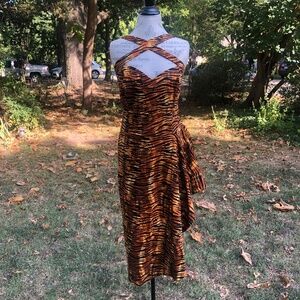 Deadly Dames Plus Size 3x Tiger Stripe Wiggle Dress